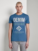 T-shirt met print en katoen - Mannen - water sport blue T-shirt met print en katoen - Mannen - water sport blue - 1 - TOM TAILOR Denim