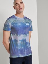 T-Shirt im Batik-Look - Männer - multicolor stripy batik print T-Shirt im Batik-Look - Männer - multicolor stripy batik print - 5 - TOM TAILOR Denim