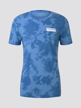 T-shirt in a batik look - Men - blue big batik print T-shirt in a batik look - Men - blue big batik print - 7 - TOM TAILOR Denim