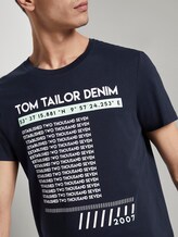 T-shirt with a print - Men - Sky Captain Blue T-shirt with a print - Men - Sky Captain Blue - 9 - TOM TAILOR Denim