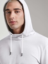 Langarmshirt mit Kapuze - Männer - white melange Langarmshirt mit Kapuze - Männer - white melange - 10 - TOM TAILOR Denim