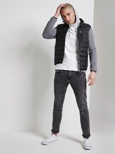 Langarmshirt mit Kapuze - Männer - white melange Langarmshirt mit Kapuze - Männer - white melange - 3 - TOM TAILOR Denim