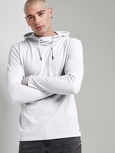 Langarmshirt mit Kapuze - Männer - white melange Langarmshirt mit Kapuze - Männer - white melange - 5 - TOM TAILOR Denim