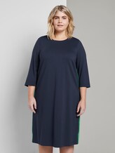 Dress with contrast tape - Women - Real Navy Blue Dress with contrast tape - Women - Real Navy Blue - 1 - My True Me