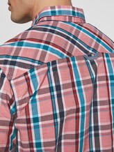 Kariertes Kurzarmhemd - Männer - red fil a fil blue check Kariertes Kurzarmhemd - Männer - red fil a fil blue check - 10 - TOM TAILOR