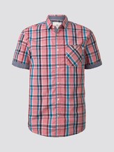 Kariertes Kurzarmhemd - Männer - red fil a fil blue check Kariertes Kurzarmhemd - Männer - red fil a fil blue check - 7 - TOM TAILOR