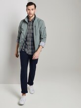 Checked short-sleeved shirt - Men - navy base olive check Checked short-sleeved shirt - Men - navy base olive check - 3 - TOM TAILOR