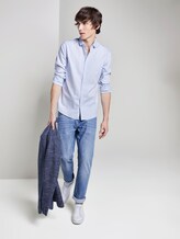 Overhemd met textuur - Mannen - light blue diamond structure Overhemd met textuur - Mannen - light blue diamond structure - 3 - TOM TAILOR