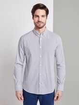 Gemustertes Hemd - Männer - white navy geometric design Gemustertes Hemd - Männer - white navy geometric design - 1 - TOM TAILOR