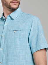 Fine short-sleeved shirt - Men - teal blue fil a fil check Fine short-sleeved shirt - Men - teal blue fil a fil check - 10 - TOM TAILOR