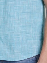 Fine short-sleeved shirt - Men - teal blue fil a fil check Fine short-sleeved shirt - Men - teal blue fil a fil check - 9 - TOM TAILOR