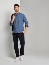 Gemustertes Hemd - Männer - navy lightblue zickzack design Gemustertes Hemd - Männer - navy lightblue zickzack design - 3 - TOM TAILOR