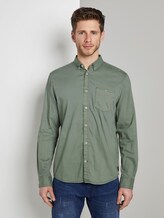 Oxford Hemd mit Brusttasche - Männer - Pale Bark Green Oxford Hemd mit Brusttasche - Männer - Pale Bark Green - 1 - TOM TAILOR