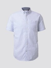 Strukturiertes Kurzarmhemd mit Streifen - Männer - light blue white dobby stripe Strukturiertes Kurzarmhemd mit Streifen - Männer - light blue white dobby stripe - 7 - TOM TAILOR
