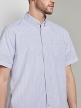 Strukturiertes Kurzarmhemd mit Streifen - Männer - light blue white dobby stripe Strukturiertes Kurzarmhemd mit Streifen - Männer - light blue white dobby stripe - 9 - TOM TAILOR