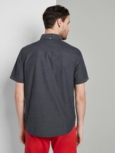 Strukturiertes Kurzarmhemd mit Streifen - Männer - navy light blue dobby stripe Strukturiertes Kurzarmhemd mit Streifen - Männer - navy light blue dobby stripe - 2 - TOM TAILOR