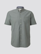 Strukturiertes Kurzarmhemd mit Streifen - Männer - olive white dobby stripe Strukturiertes Kurzarmhemd mit Streifen - Männer - olive white dobby stripe - 7 - TOM TAILOR