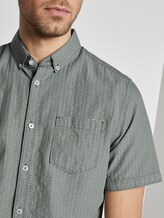 Strukturiertes Kurzarmhemd mit Streifen - Männer - olive white dobby stripe Strukturiertes Kurzarmhemd mit Streifen - Männer - olive white dobby stripe - 9 - TOM TAILOR