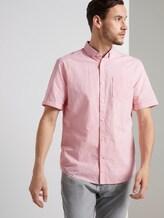 Strukturiertes Kurzarmhemd mit Streifen - Männer - red white dobby stripe Strukturiertes Kurzarmhemd mit Streifen - Männer - red white dobby stripe - 5 - TOM TAILOR