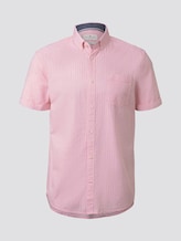 Strukturiertes Kurzarmhemd mit Streifen - Männer - red white dobby stripe Strukturiertes Kurzarmhemd mit Streifen - Männer - red white dobby stripe - 7 - TOM TAILOR