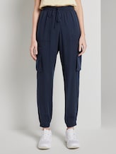 Nena & Larissa: Soft cargo trousers in a utility look - Women - Real Navy Blue Nena & Larissa: Soft cargo trousers in a utility look - Women - Real Navy Blue - 1 - TOM TAILOR Denim