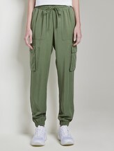 Nena & Larissa: Soft cargo trousers in a utility look - Women - dull moss green Nena & Larissa: Soft cargo trousers in a utility look - Women - dull moss green - 1 - TOM TAILOR Denim