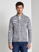 Feine Strickjacke - Männer - offwhite navy heather yarn Feine Strickjacke - Männer - offwhite navy heather yarn - 1 - TOM TAILOR