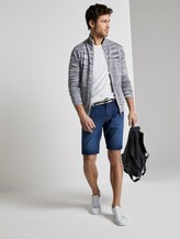 Feine Strickjacke - Männer - offwhite navy heather yarn Feine Strickjacke - Männer - offwhite navy heather yarn - 3 - TOM TAILOR