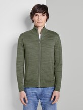 Feine Strickjacke - Männer - pale green olive heather yarn Feine Strickjacke - Männer - pale green olive heather yarn - 1 - TOM TAILOR