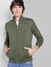 Feine Strickjacke - Männer - pale green olive heather yarn Feine Strickjacke - Männer - pale green olive heather yarn - 5 - TOM TAILOR