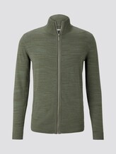 Feine Strickjacke - Männer - pale green olive heather yarn Feine Strickjacke - Männer - pale green olive heather yarn - 7 - TOM TAILOR