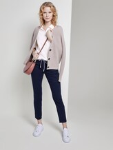 Polo shirt with a long button tab - Women - Whisper White Polo shirt with a long button tab - Women - Whisper White - 3 - TOM TAILOR