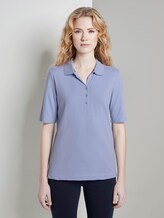 Poloshirt mit langer Knopfleiste - Frauen - Parisienne Blue Poloshirt mit langer Knopfleiste - Frauen - Parisienne Blue - 1 - TOM TAILOR