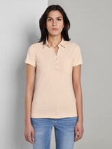 Basic polo shirt met borstzak - Vrouwen - soft vanilla Basic polo shirt met borstzak - Vrouwen - soft vanilla - 1 - TOM TAILOR