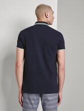 Poloshirt mit Kontraststreifen - Männer - Sky Captain Blue Poloshirt mit Kontraststreifen - Männer - Sky Captain Blue - 2 - TOM TAILOR Denim