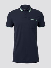 Poloshirt mit Kontraststreifen - Männer - Sky Captain Blue Poloshirt mit Kontraststreifen - Männer - Sky Captain Blue - 7 - TOM TAILOR Denim