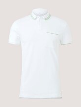 Poloshirt mit Kontraststreifen - Männer - White Poloshirt mit Kontraststreifen - Männer - White - 7 - TOM TAILOR Denim