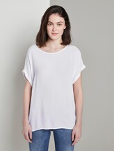 Blouse top with turn-ups - Women - Off White Blouse top with turn-ups - Women - Off White - 1 - TOM TAILOR Denim