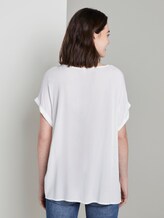 Blouse top with turn-ups - Women - Off White Blouse top with turn-ups - Women - Off White - 2 - TOM TAILOR Denim