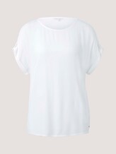 Blouse top with turn-ups - Women - Off White Blouse top with turn-ups - Women - Off White - 7 - TOM TAILOR Denim