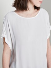 Blouse top with turn-ups - Women - Off White Blouse top with turn-ups - Women - Off White - 9 - TOM TAILOR Denim
