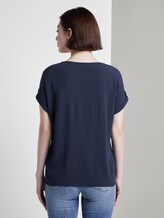 Blusenshirt mit Turn-Ups - Frauen - Real Navy Blue Blusenshirt mit Turn-Ups - Frauen - Real Navy Blue - 2 - TOM TAILOR Denim