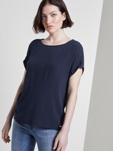 Blusenshirt mit Turn-Ups - Frauen - Real Navy Blue Blusenshirt mit Turn-Ups - Frauen - Real Navy Blue - 5 - TOM TAILOR Denim