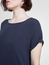 Blusenshirt mit Turn-Ups - Frauen - Real Navy Blue Blusenshirt mit Turn-Ups - Frauen - Real Navy Blue - 9 - TOM TAILOR Denim