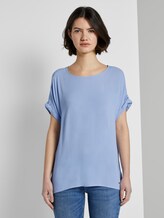Blusenshirt mit Turn-Ups - Frauen - fresh light blue Blusenshirt mit Turn-Ups - Frauen - fresh light blue - 1 - TOM TAILOR Denim