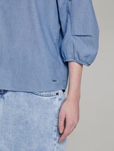 Bluse mit Ballonärmeln - Frauen - Light Blue Chambray Bluse mit Ballonärmeln - Frauen - Light Blue Chambray - 10 - TOM TAILOR Denim