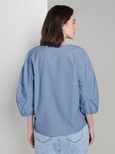 Bluse mit Ballonärmeln - Frauen - Light Blue Chambray Bluse mit Ballonärmeln - Frauen - Light Blue Chambray - 2 - TOM TAILOR Denim