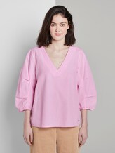 Bluse mit Ballonärmeln - Frauen - bright pink chambray Bluse mit Ballonärmeln - Frauen - bright pink chambray - 1 - TOM TAILOR Denim