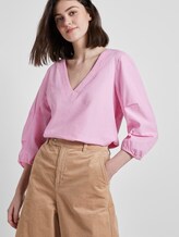 Bluse mit Ballonärmeln - Frauen - bright pink chambray Bluse mit Ballonärmeln - Frauen - bright pink chambray - 5 - TOM TAILOR Denim