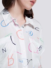 Printed shirt with a buttoned yoke - Women - off white letter print Printed shirt with a buttoned yoke - Women - off white letter print - 9 - TOM TAILOR Denim